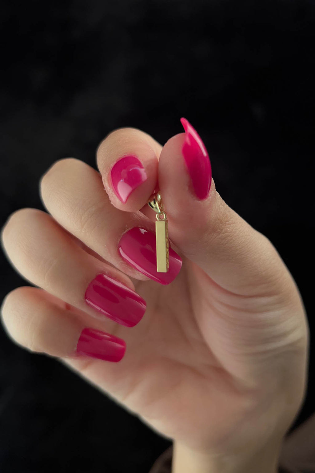 14ct Gold I Letter Mini Shine Pendant