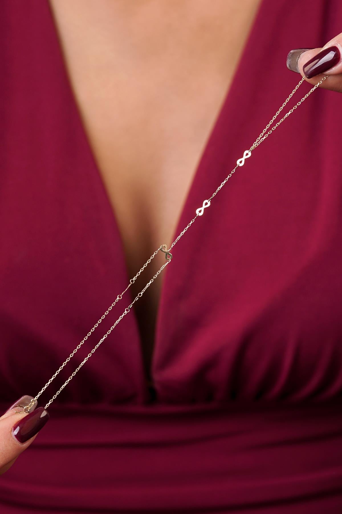 14ct Gold Infinity Hand Chain