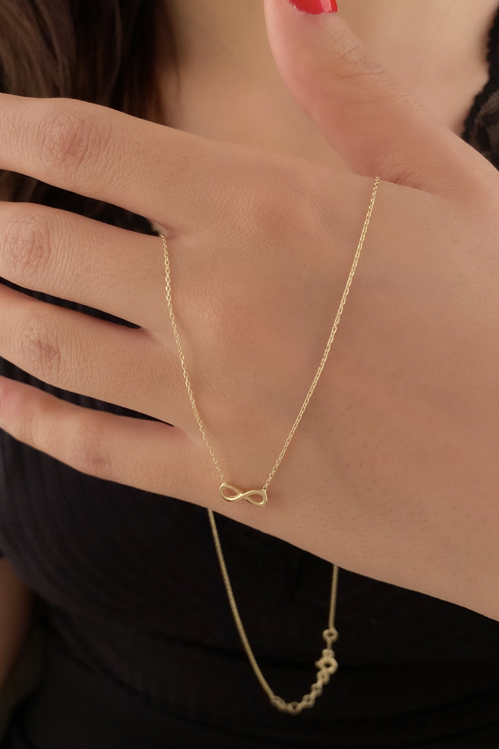 14ct Gold Infinity  Necklace