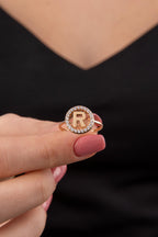 14ct Gold Initial R Letter Ring