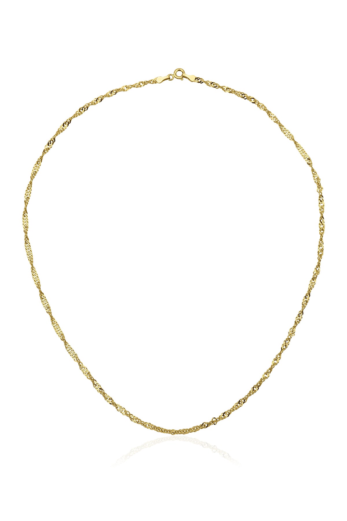 14ct Gold Italian Snake Back Chain  With Sailor Lock   0.102 inch