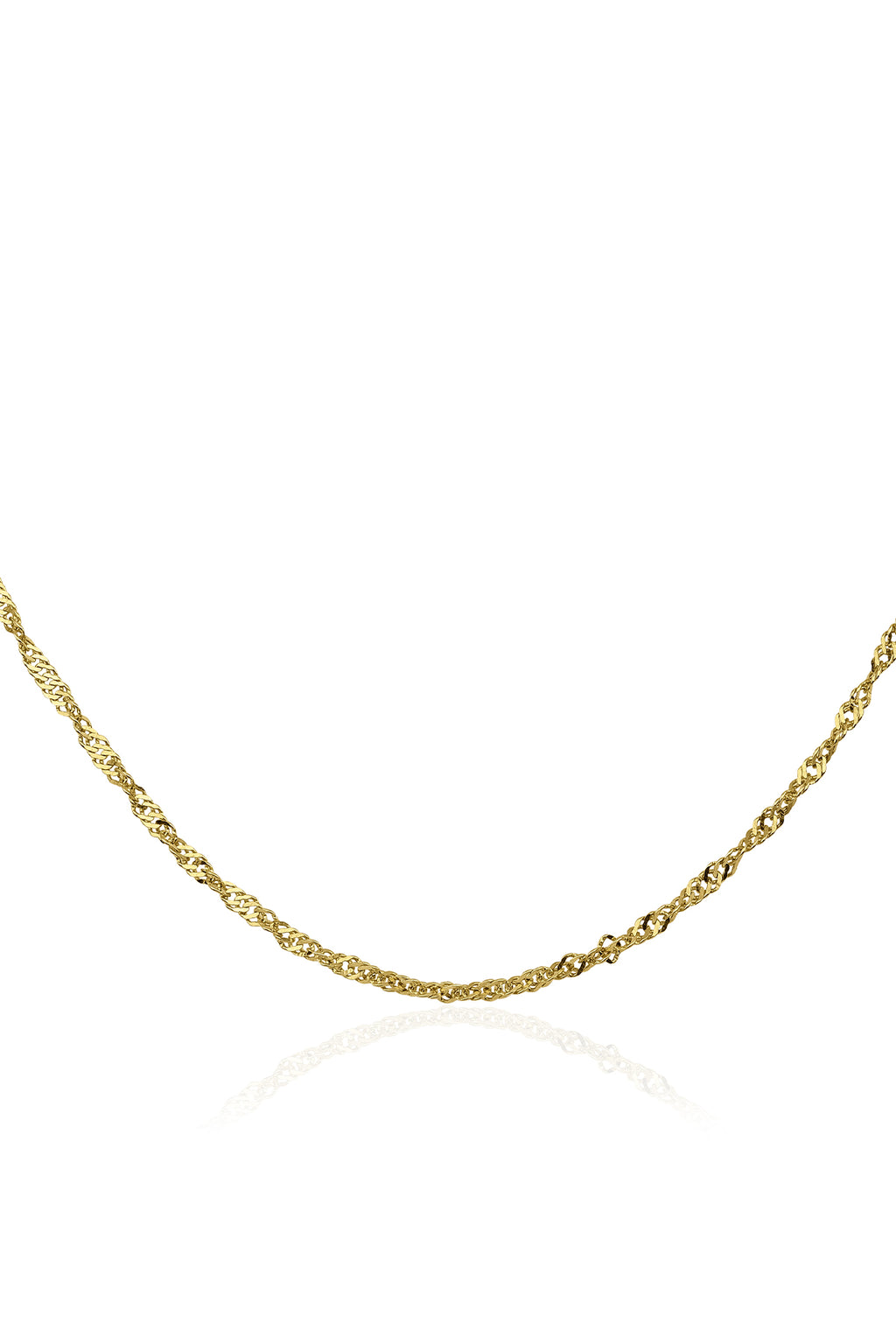 14ct Gold Italian Snake Back Chain  With Sailor Lock   0.102 inch