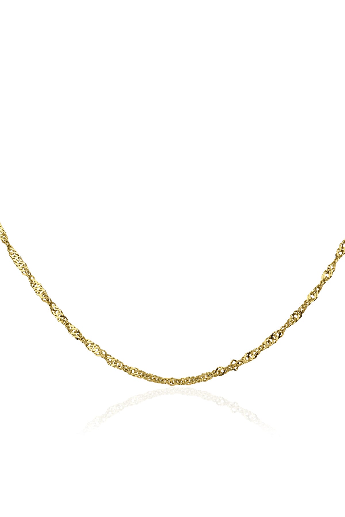 14ct Gold Italian Snake Back Chain  With Sailor Lock   0.102 inch