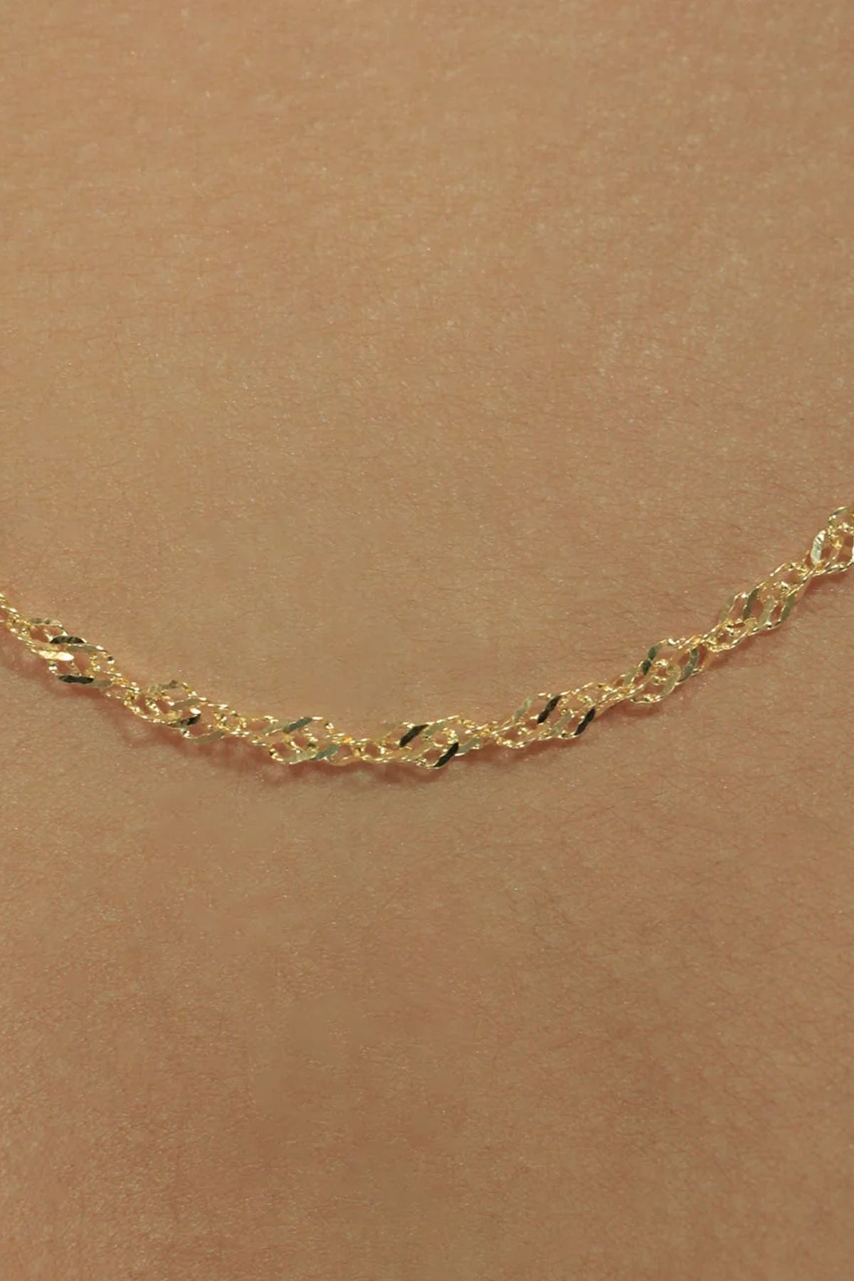 14ct Gold Italian Snake Back Chain  With Sailor Lock   0.102 inch
