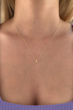 14ct Gold J Initial Necklace