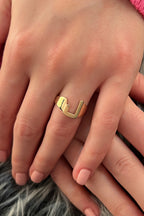 14ct Gold J Initial Ring