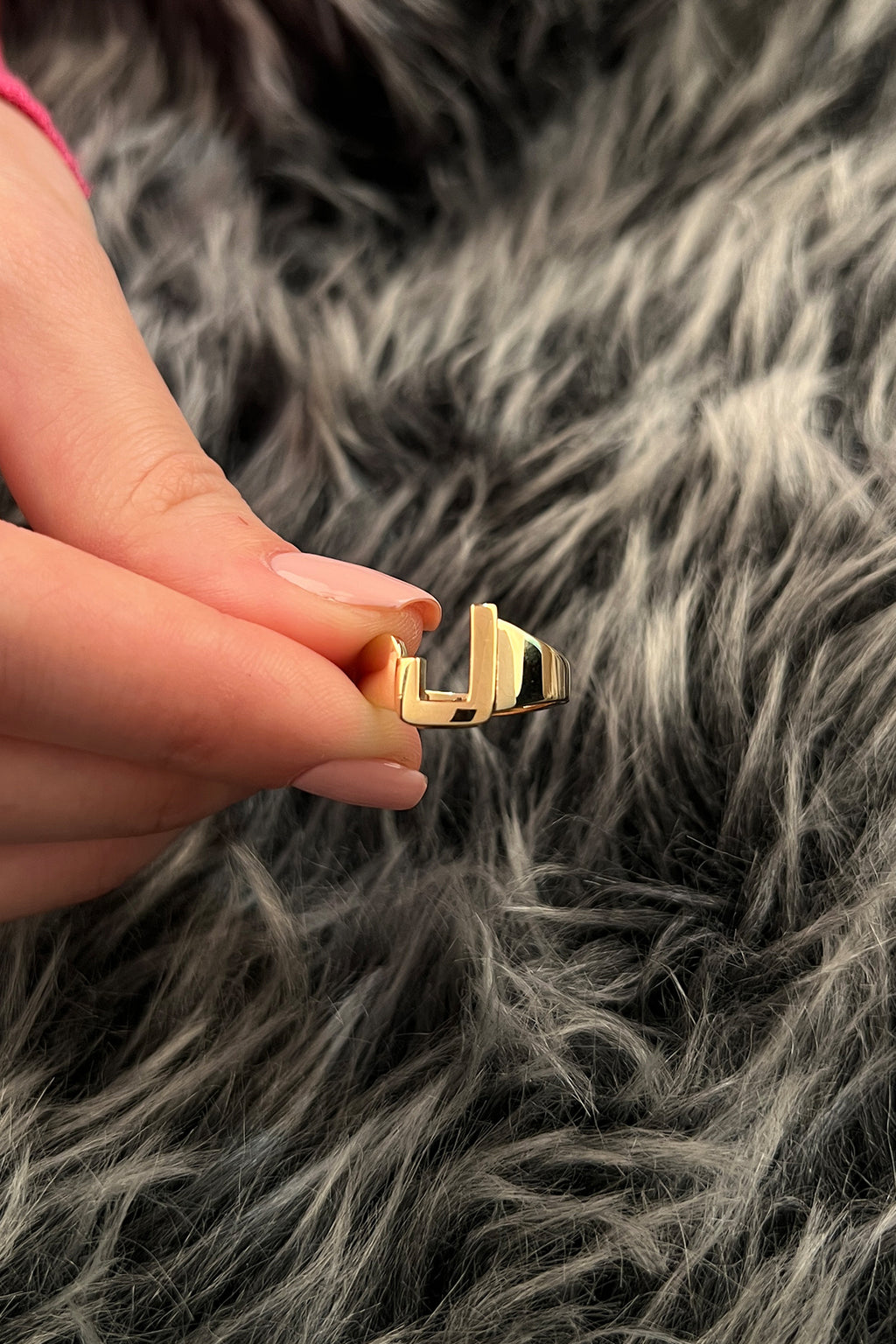 14ct Gold J Initial Ring