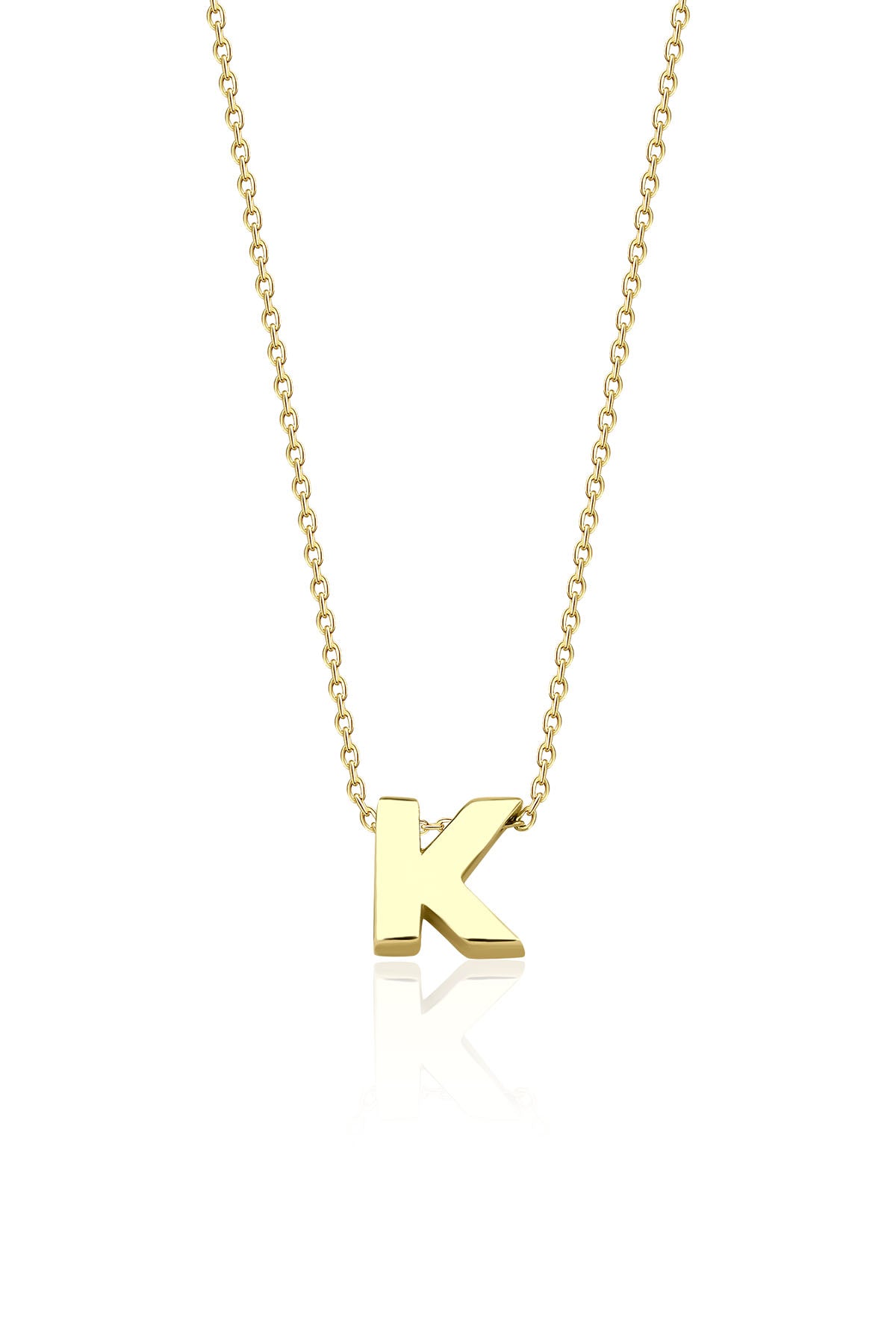 14ct Gold K Initial Necklace