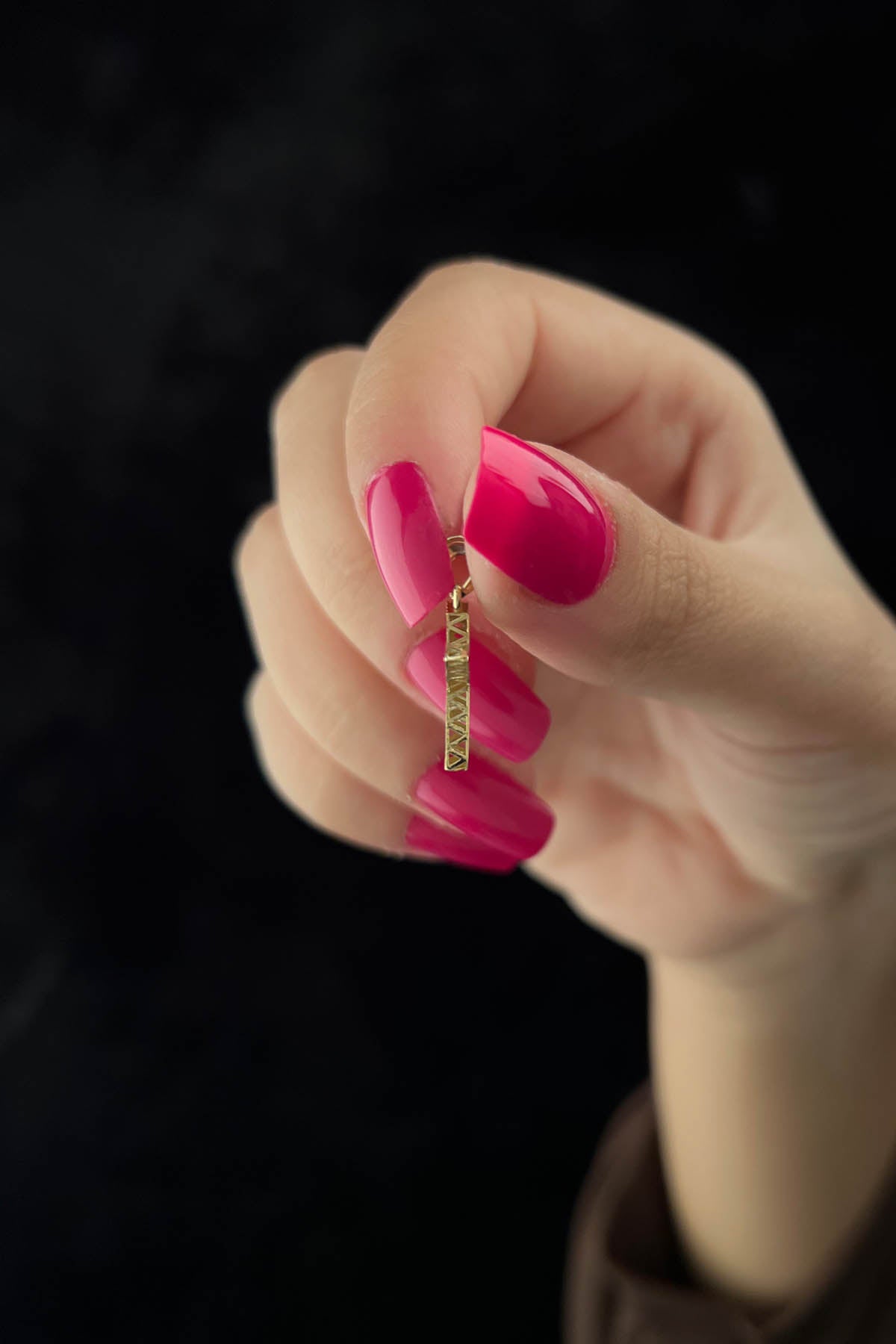 14ct Gold K Letter Mini Shine Pendant