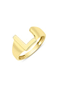 14ct Gold L Initial Ring