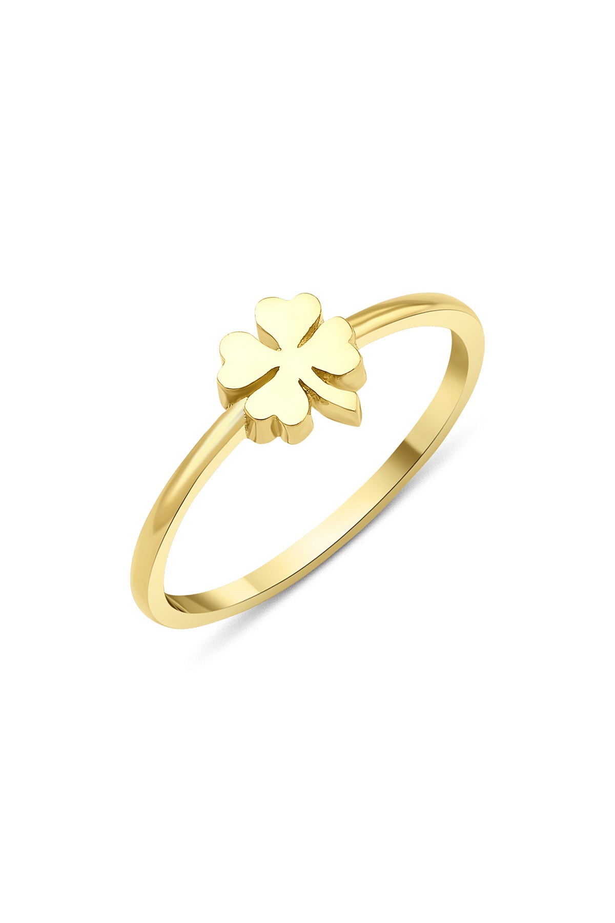 14ct Gold Leaf Clover Ring