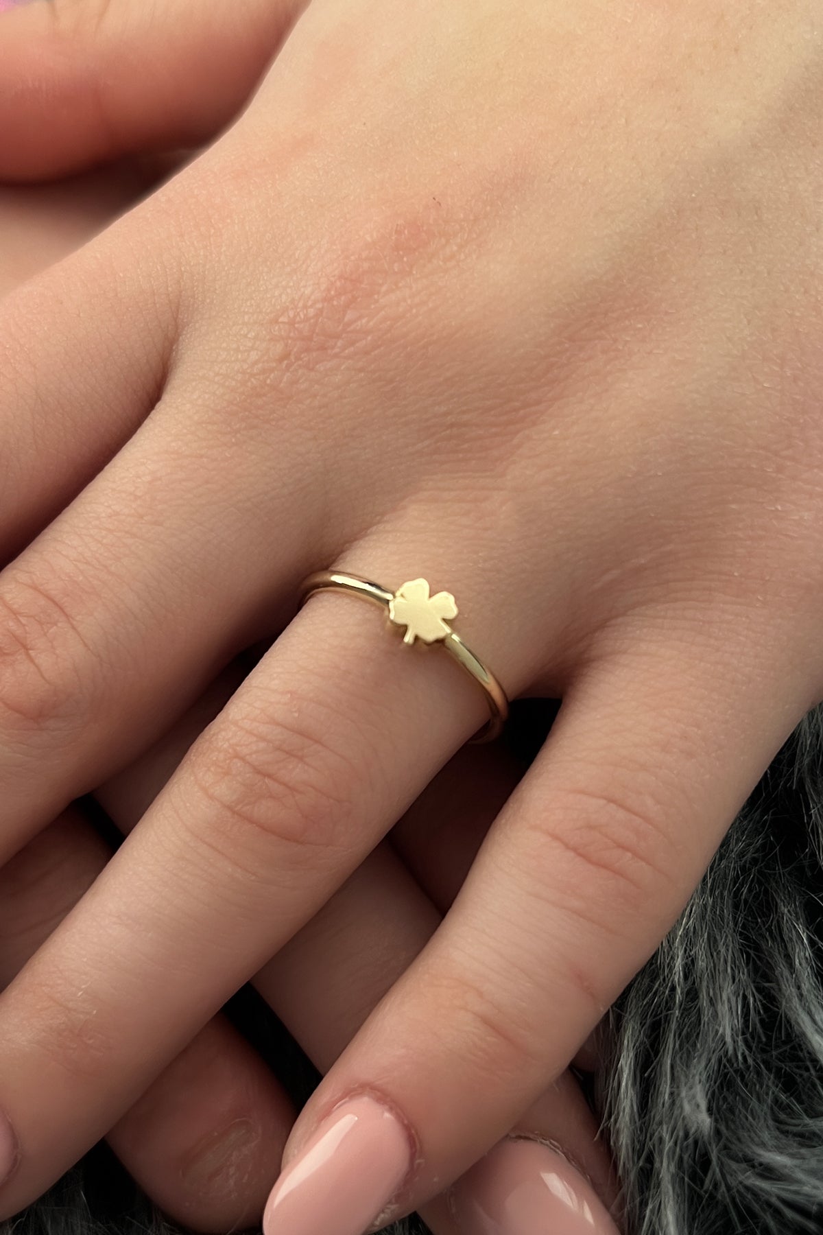 14ct Gold Leaf Clover Ring