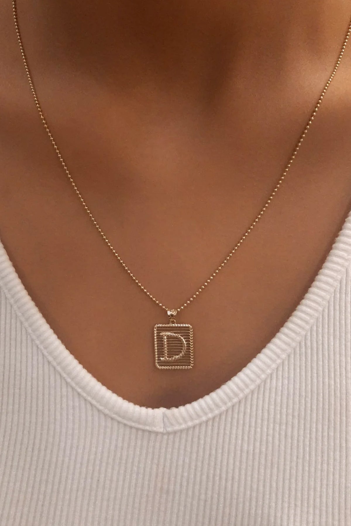 14K Gold Letter Necklace