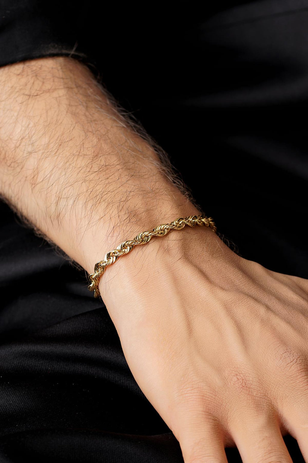 14ct Gold Light Rope Chain Bracelet   0.202 inch