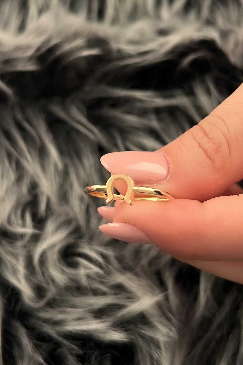 14ct Gold Luck Horseshoe Shaped Ring