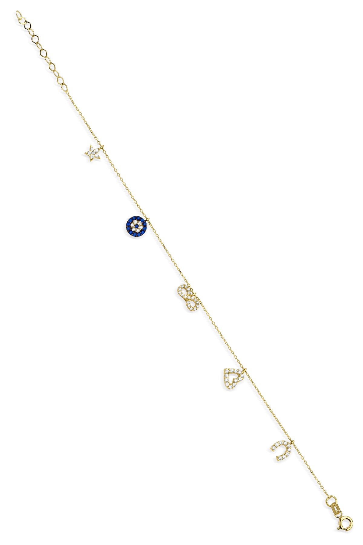 14ct Gold Lucky Charm Bracelet