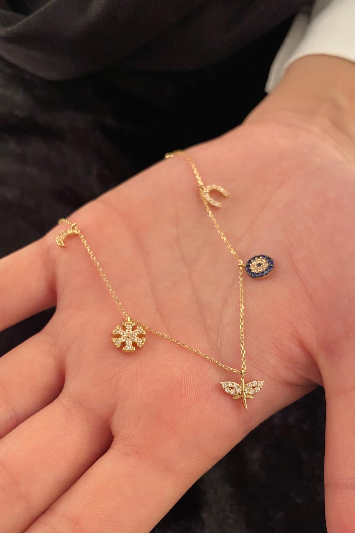 14ct Gold Lucky Charm Bracelet