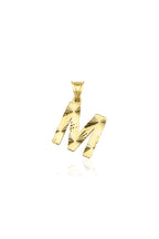 14ct Gold M Letter Mini Shine Pendant