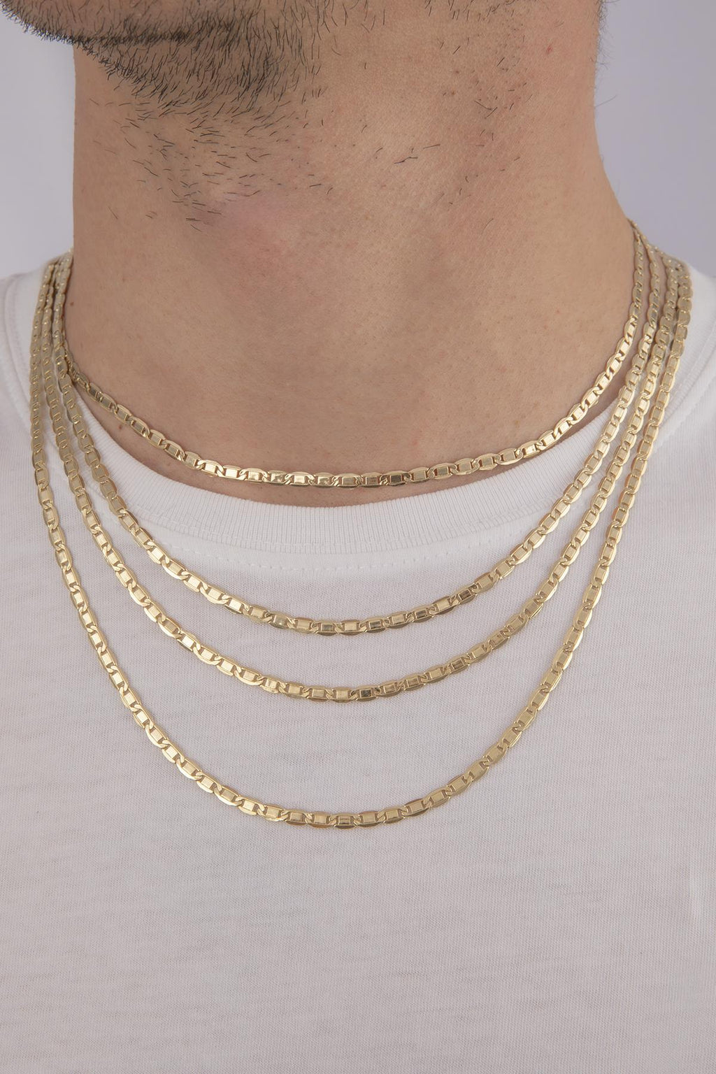 14ct Gold Mariner Link Chain  ( For Men )