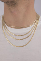 14ct Gold Mariner Link Chain  ( For Men )