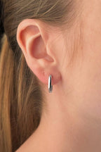 14ct Gold Medium Gold Faceted Huggie Earrings