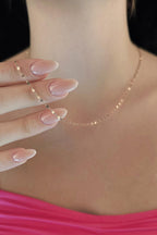 14ct Gold Medium Size Mirror Necklace  0.068 inch