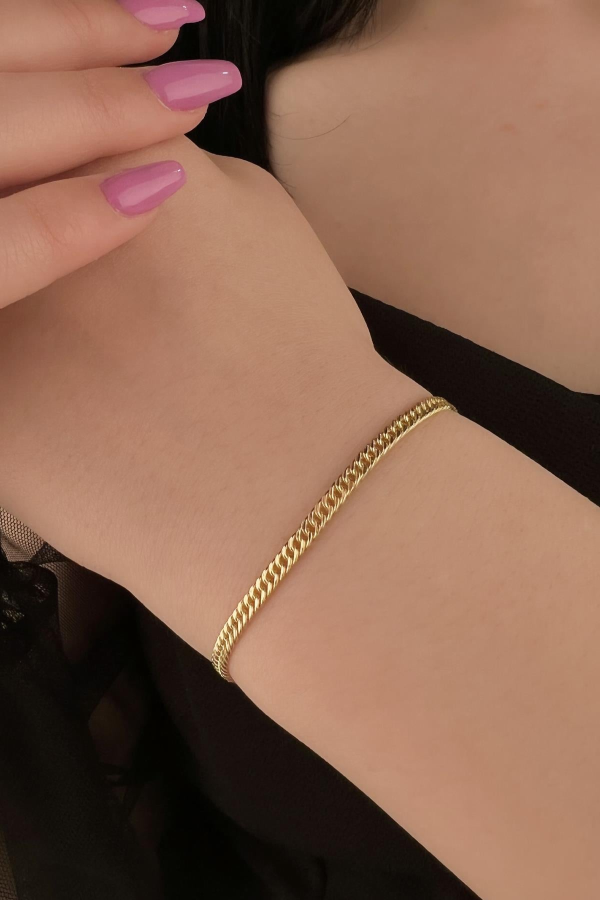 14ct Gold Miami Cuban Bracelet  0.110 inch