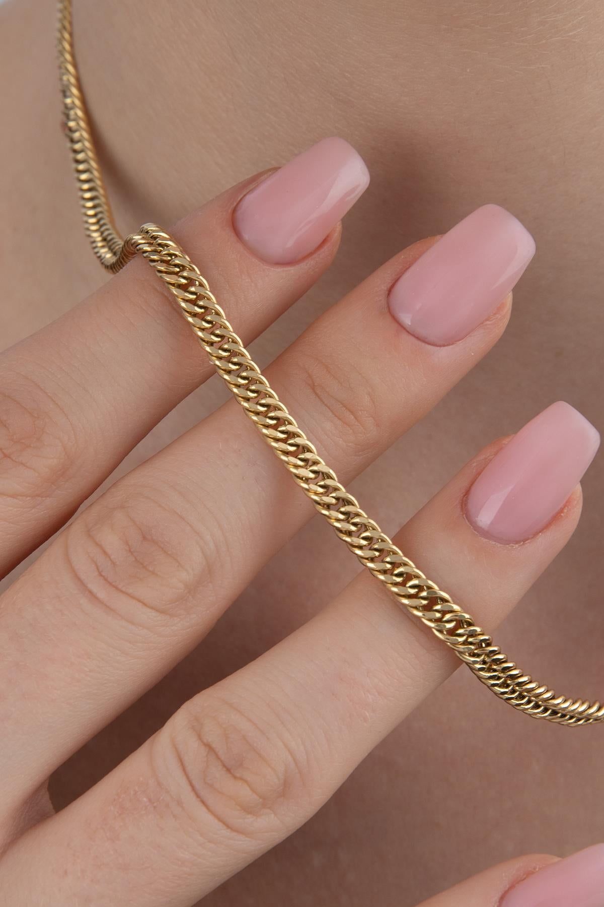 14ct Gold Miami Link Chain  0.157 inch