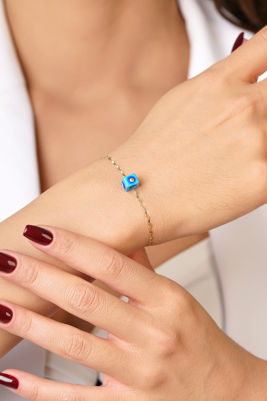 14ct Gold Mirror Chain Bracelet