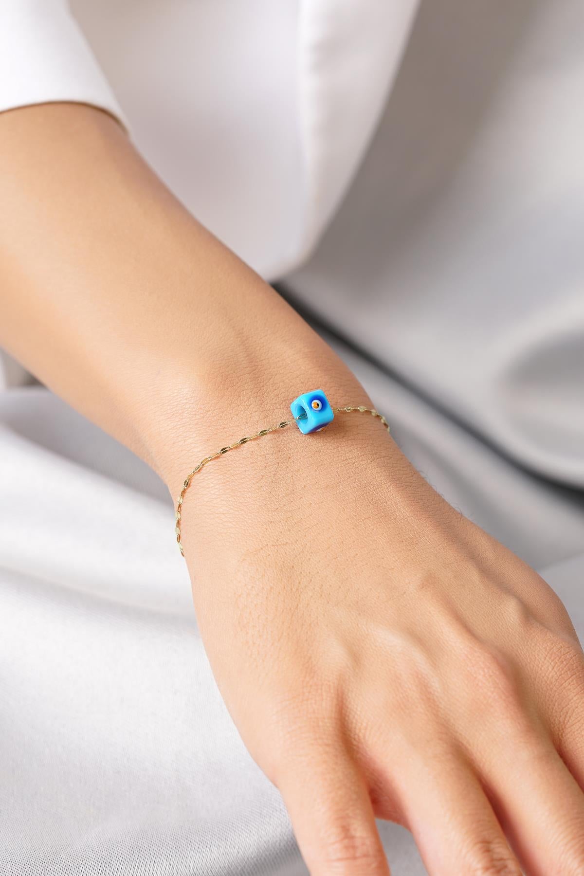 14ct Gold Mirror Chain Bracelet