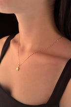 14ct Gold Mirror Chain Puffy Star Necklace