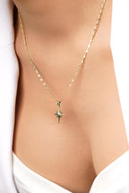 14ct Gold Mirror Link Mariner Chain North Star Necklace