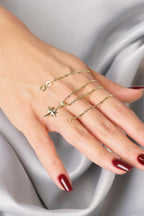 14ct Gold Mirror Link Mariner Chain North Star Necklace