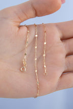 14ct Gold Mirror Link Paperclip Chain