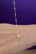 14ct Gold Mirror Paperclip Bracelet