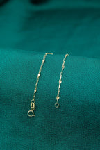 14ct Gold Mirror Paperclip Bracelet