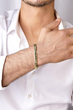 14ct Gold Modern Pyramid Bracelet