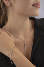 14ct Gold Modish One Row Tennis Set