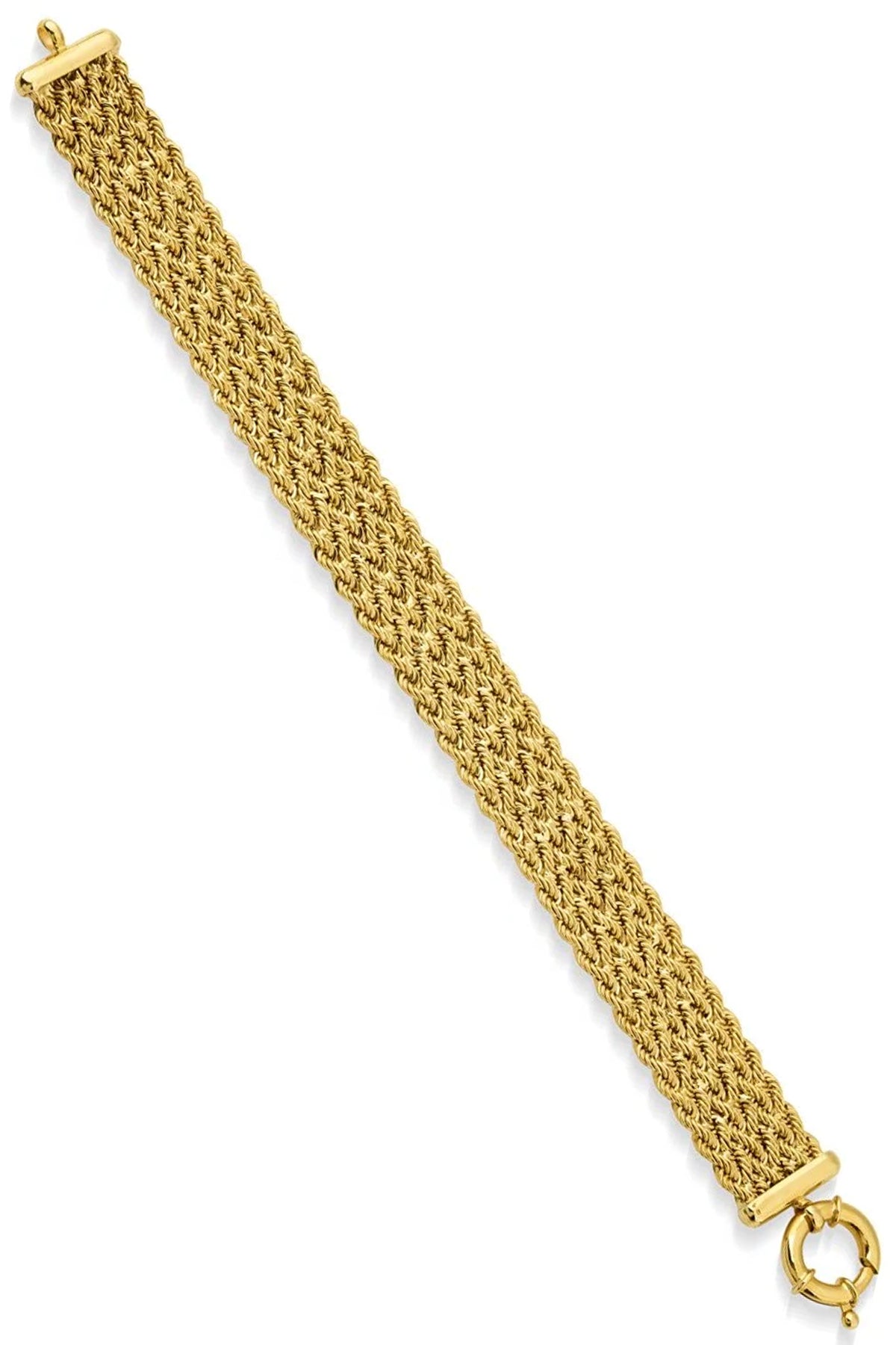14K Gold Multi Strand Rope Chain Bracelet