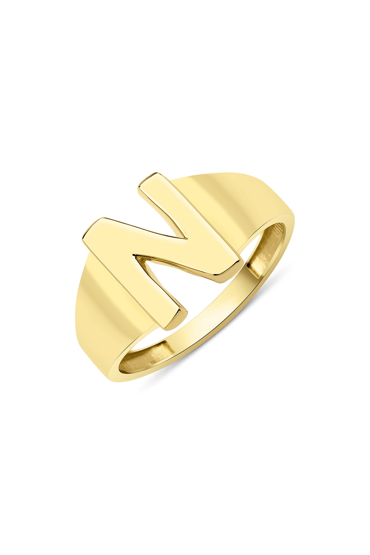 14ct Gold N Initial Ring