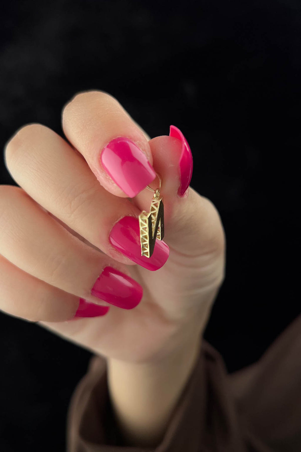 14ct Gold N Letter Mini Shine Pendant