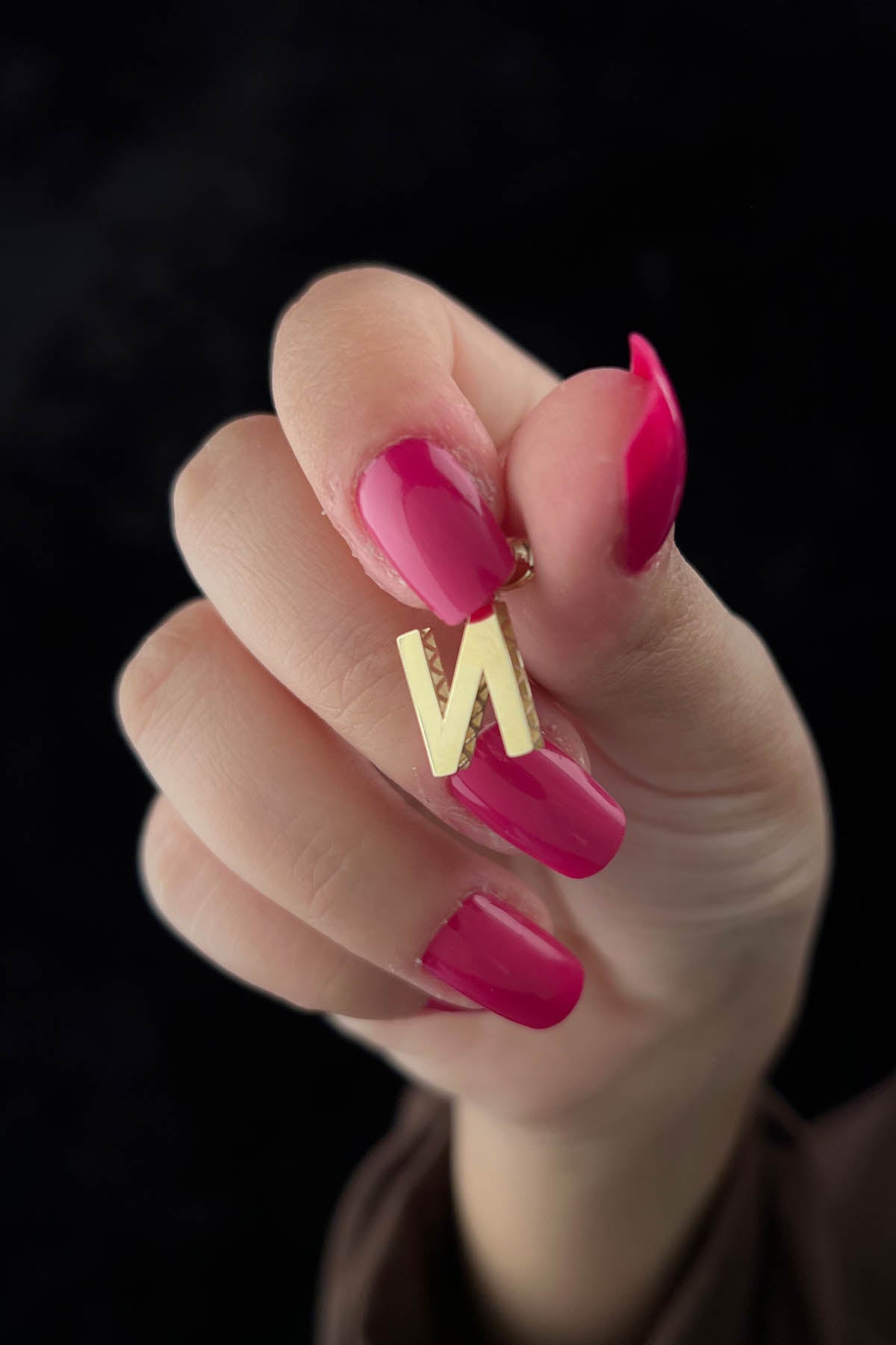 14ct Gold N Letter Mini Shine Pendant