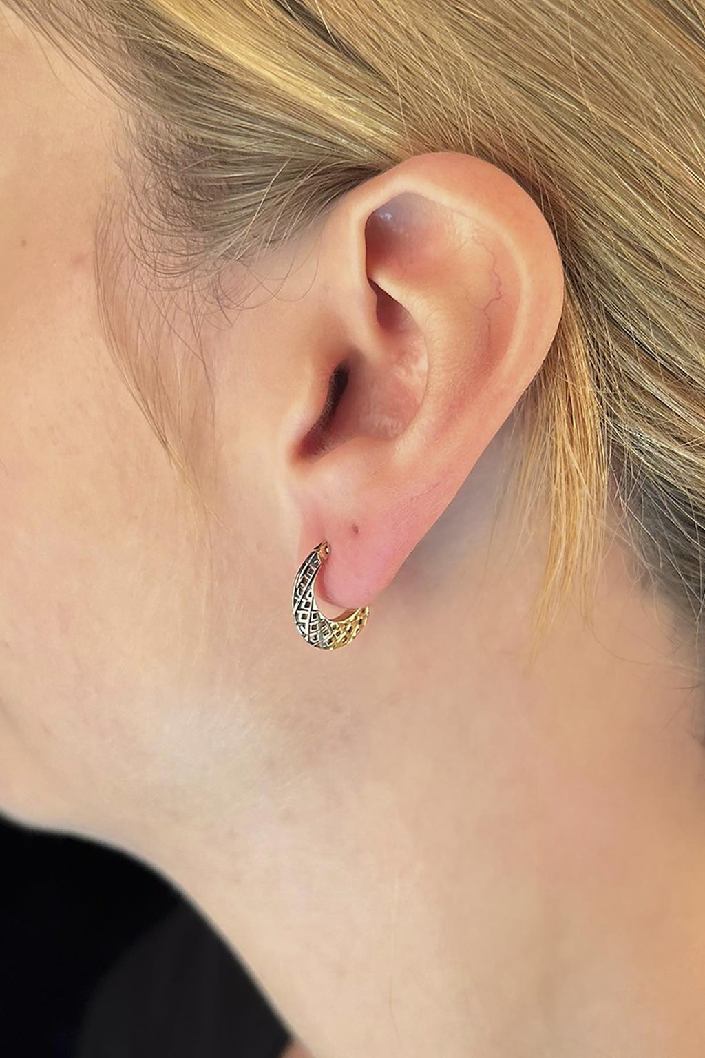 14ct Gold Nattiyan Hoop Earrings 2