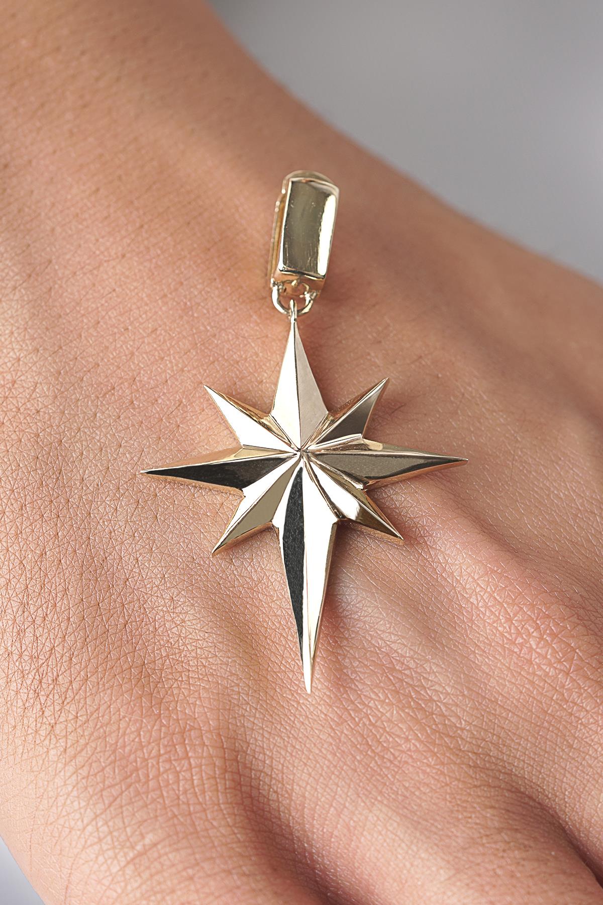 14ct Gold North Star Charm