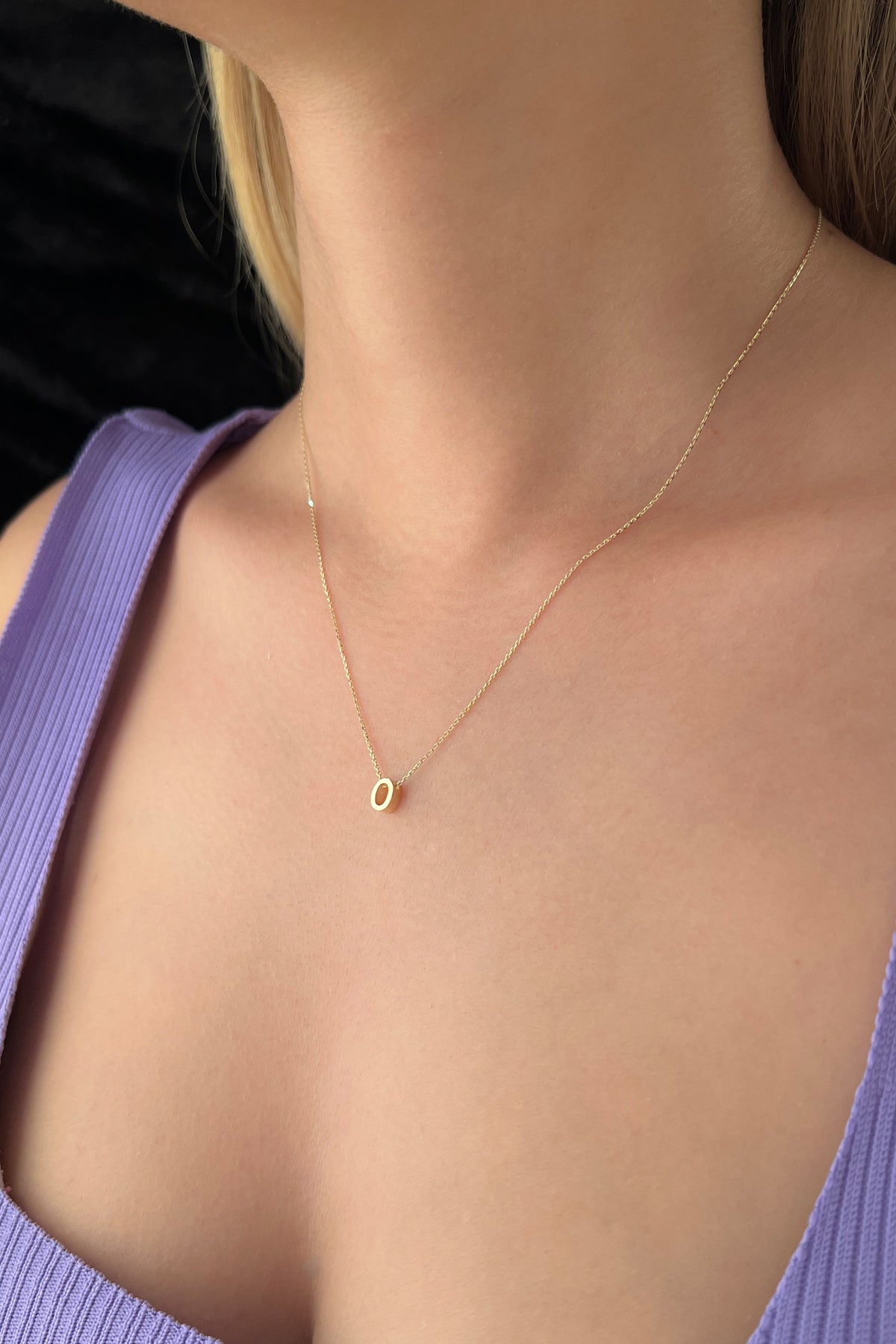 14ct Gold O Initial Necklace