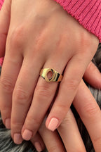 14ct Gold O Initial Ring