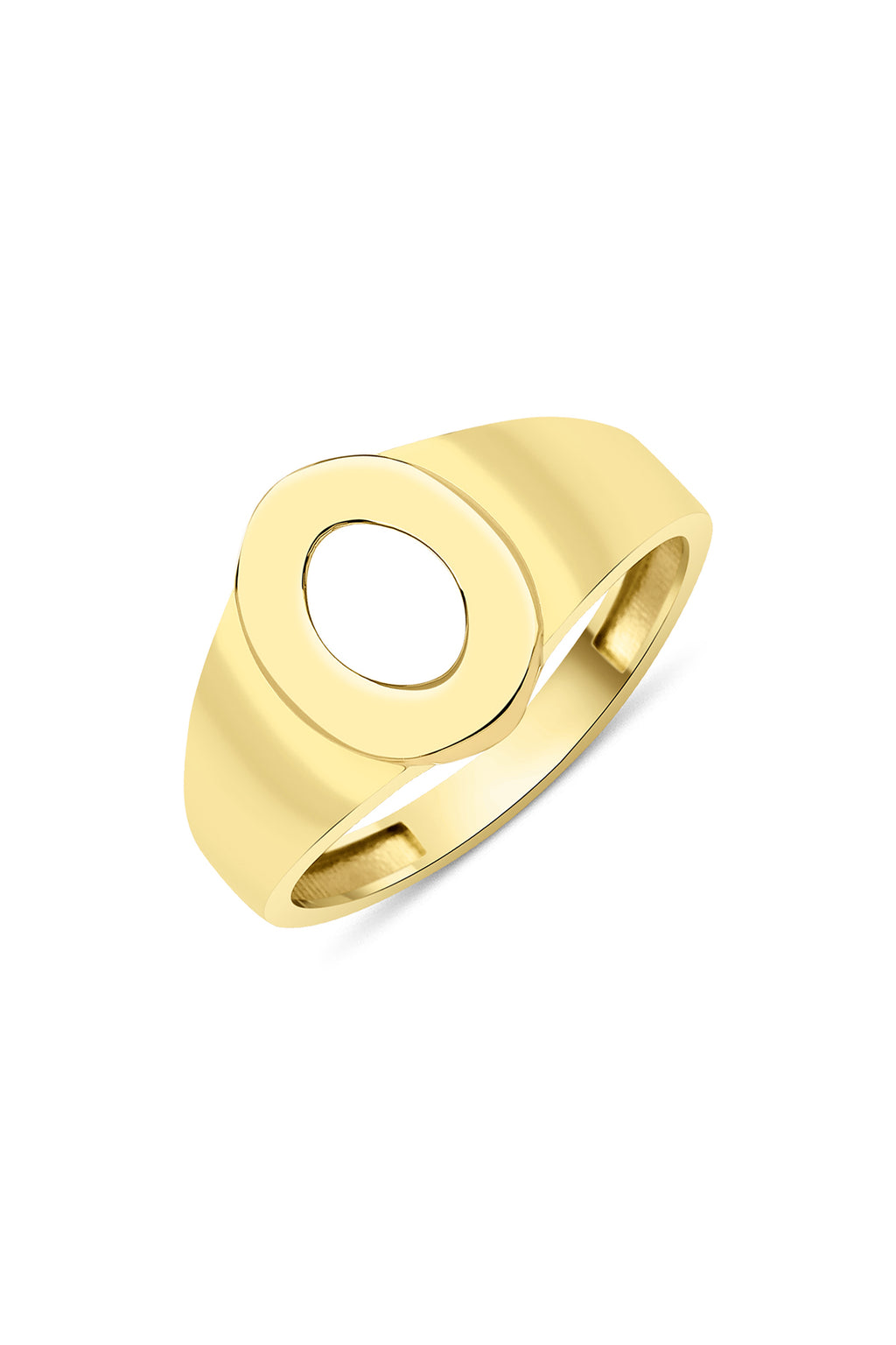 14ct Gold O Initial Ring