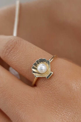 14ct Gold Oyster Pearl Ring