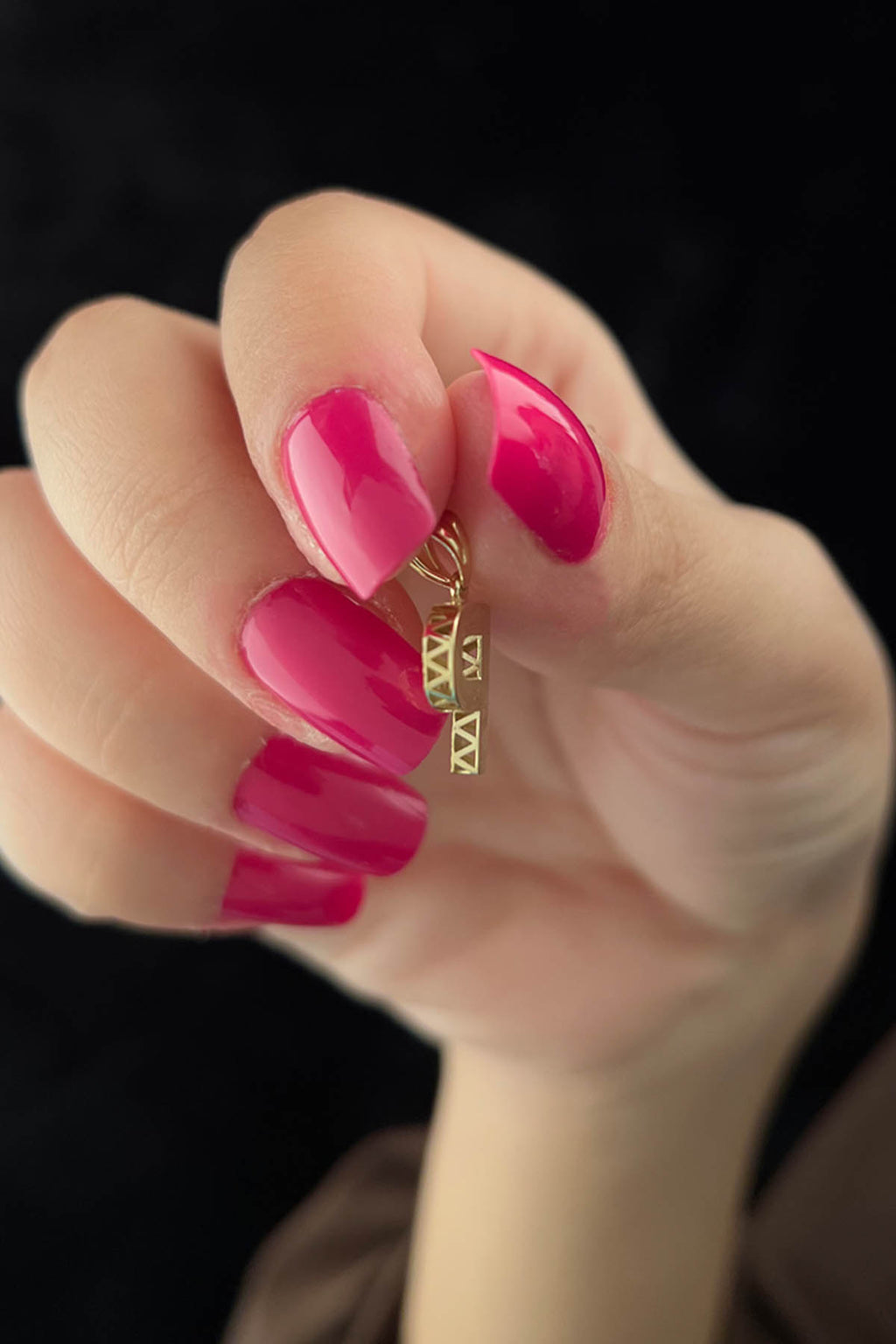 14ct Gold P Letter Mini Shine Pendant