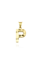 14ct Gold P Letter Mini Shine Pendant